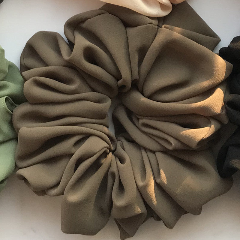 Big Head Bouquet Chiffon Large Intestine Ring Hair Ring