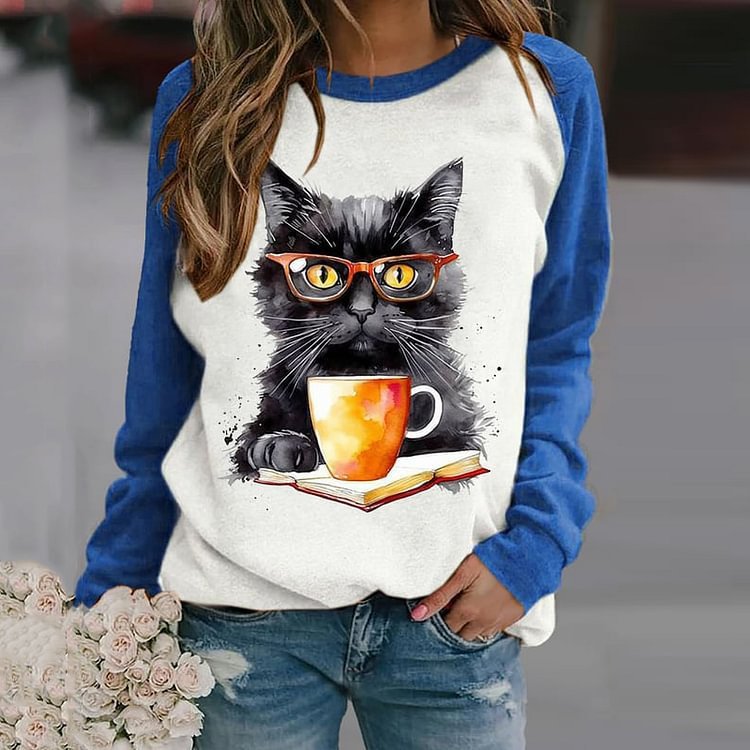 PurrfectPrint Crew Sweater