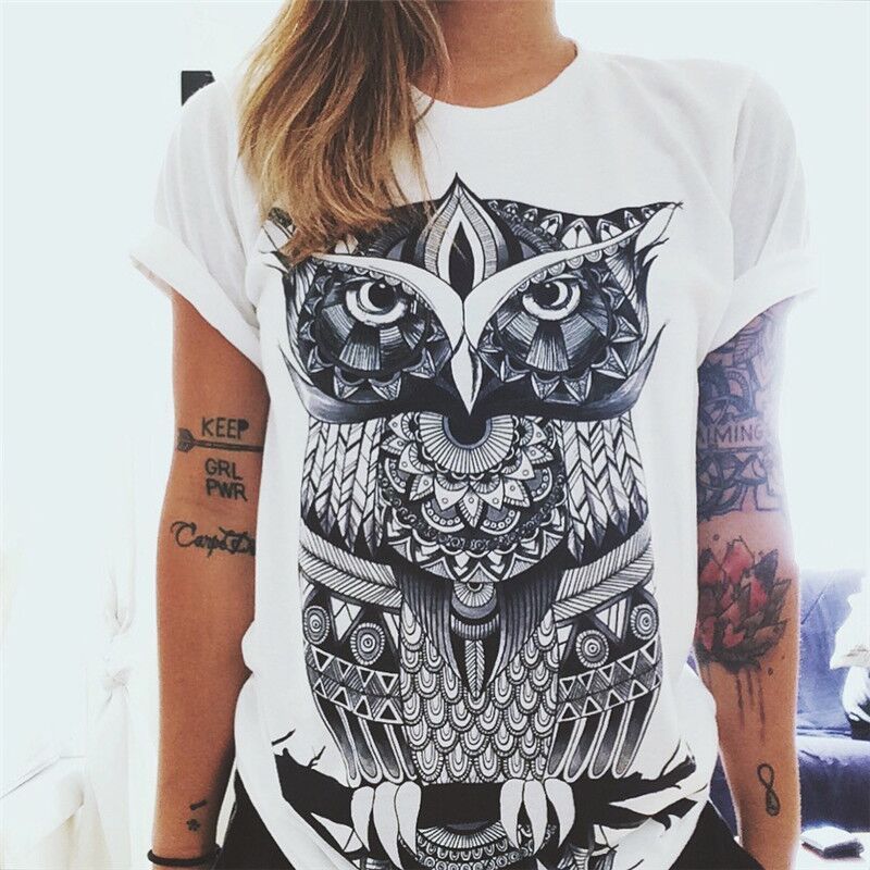 3D printed milk silk tatoo T-shirt women's variety