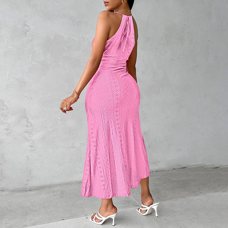 Nova Rouge Halter Midi Dress