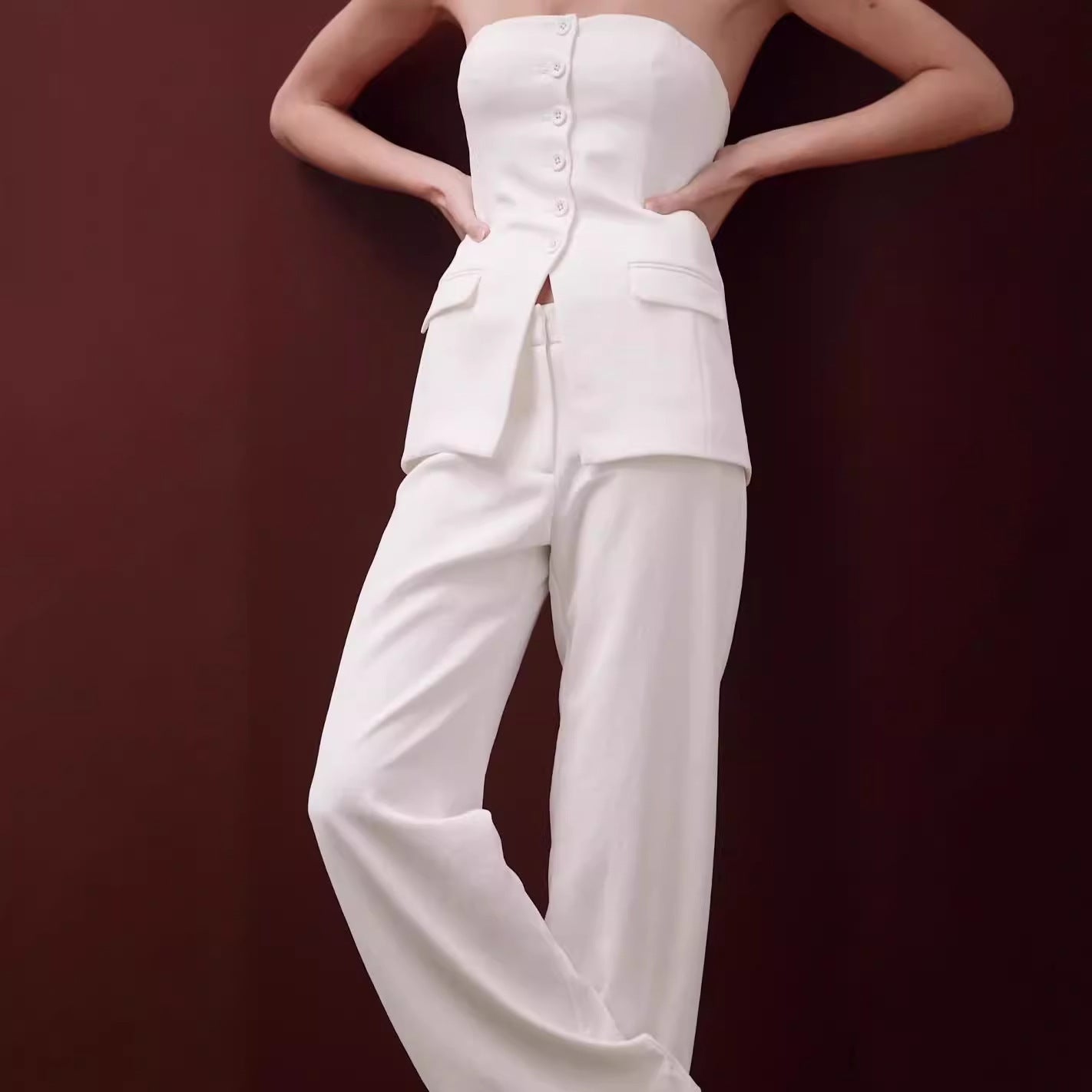 SereniForm Buttoned Elegance Set