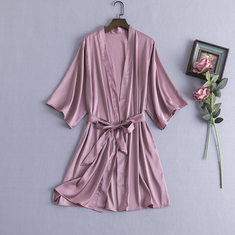 Women's ice silk pajamas nightdress