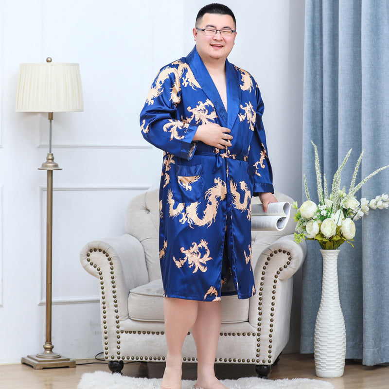 Couple Pajama Suit Loose Silk