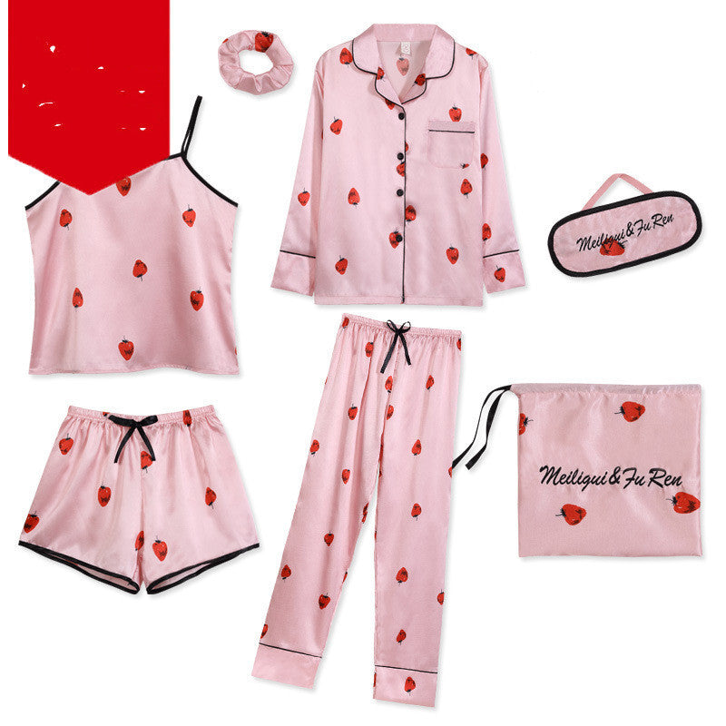 Seven-piece suit with silk outerwear