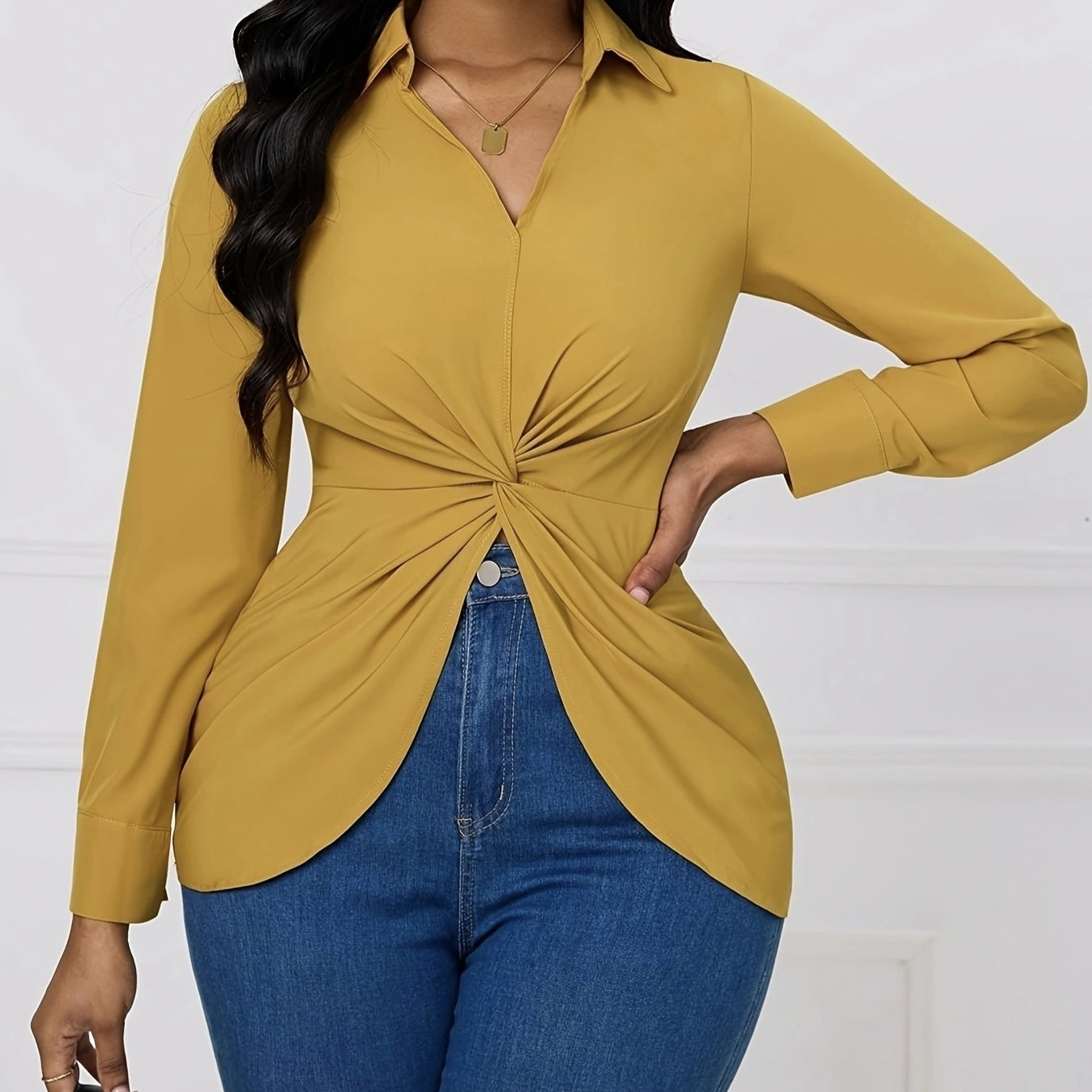 Virelle Knot-Front Blouse
