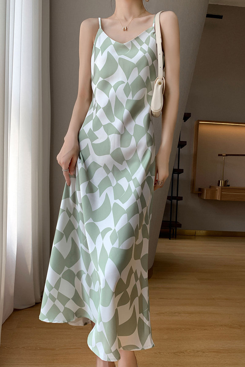 Triacetate Silk Satin Halter Dress For Women