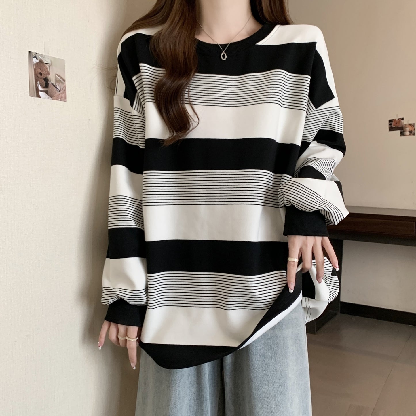Retro Stripes Loose Knit