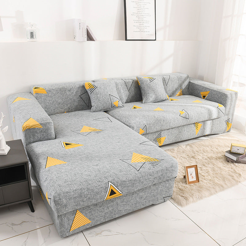 Printed all-inclusive milk silk sofa cover