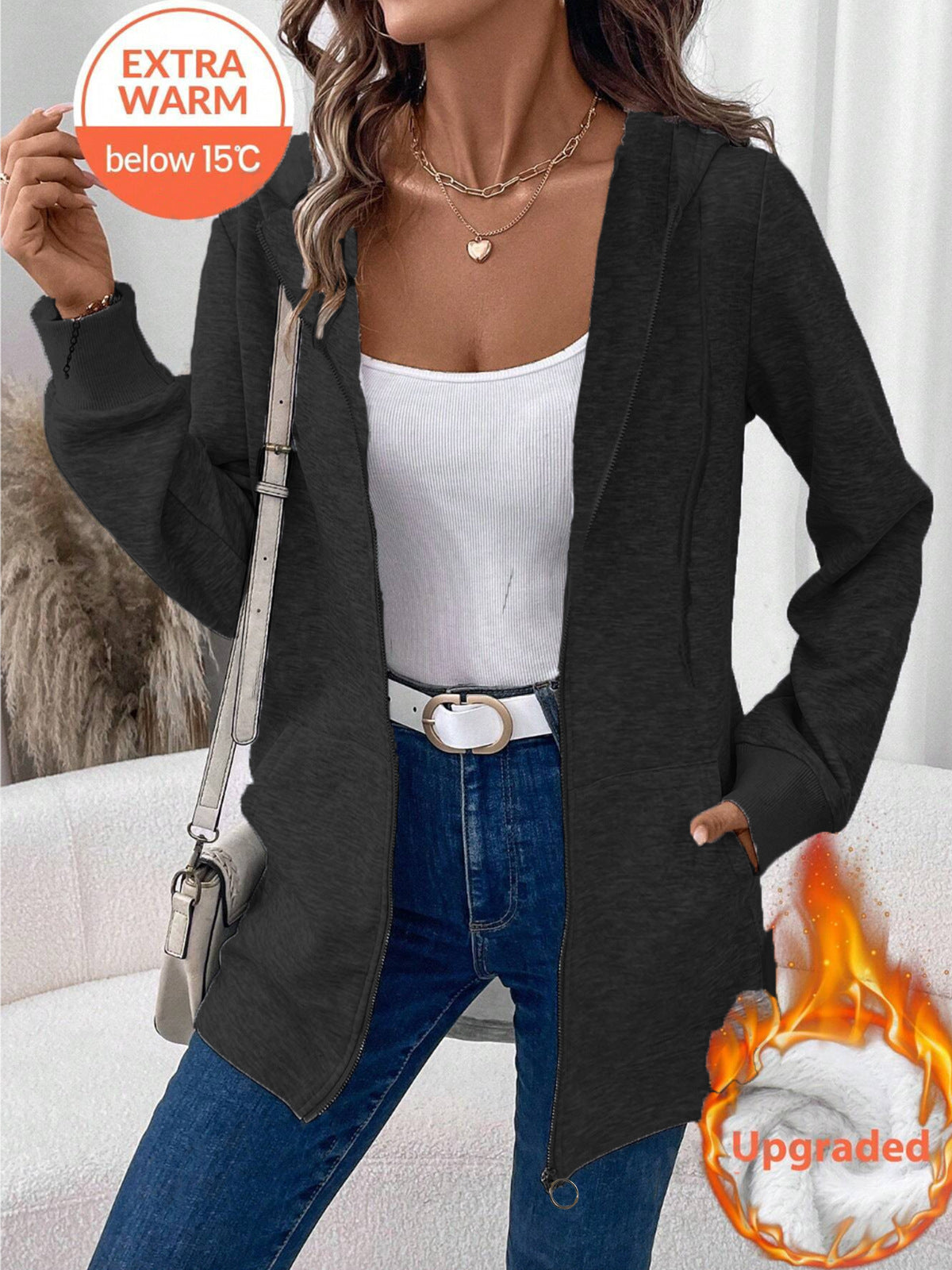 PlushLuxe Hooded Cardigan