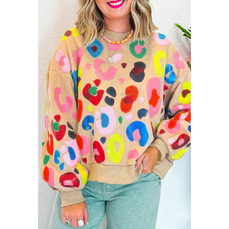 WildCozy Leopard Crew Sweatshirt