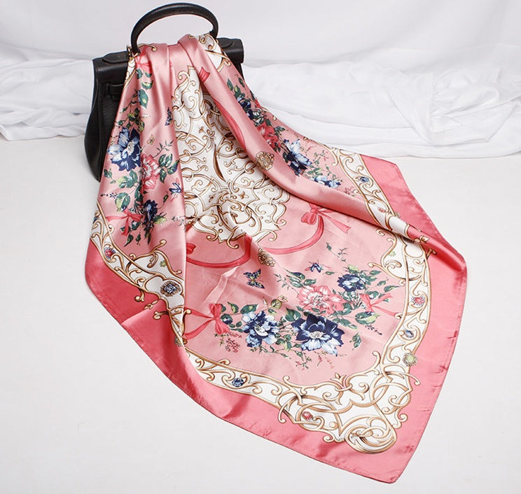 Digital Printed Square Silk Scarf