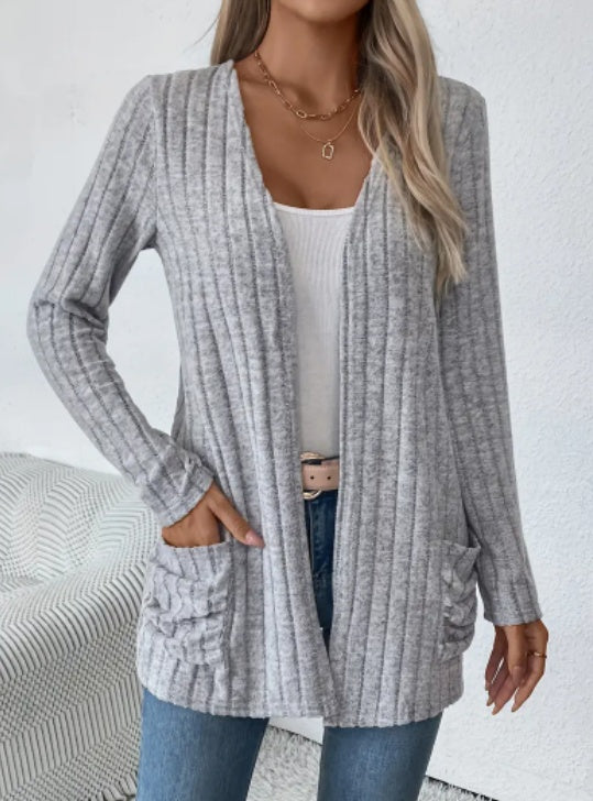 PureDrape Open-Front Cardigan