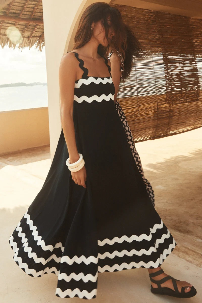 PetalRipple Slip Dress