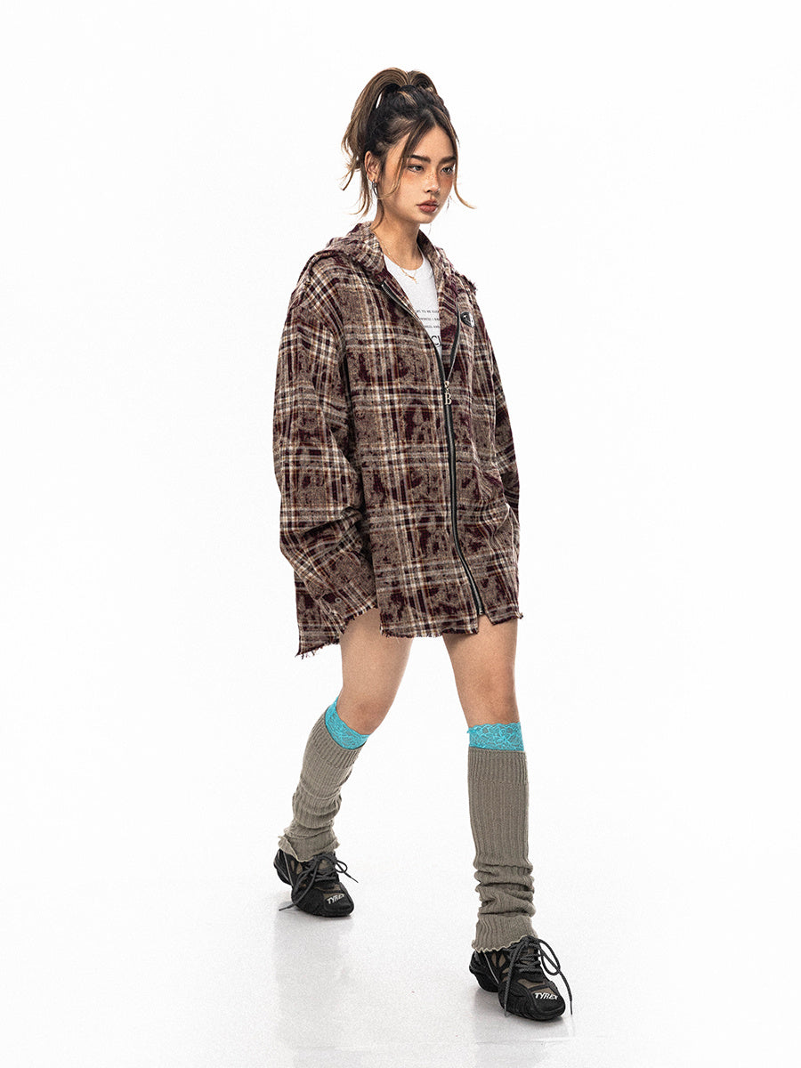 PlaidEra Retro Zip Hoodie