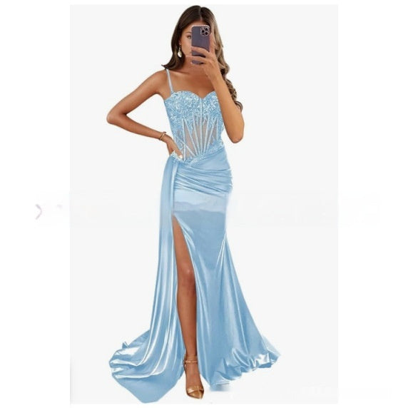 Emerald Seduction Strapless Gown