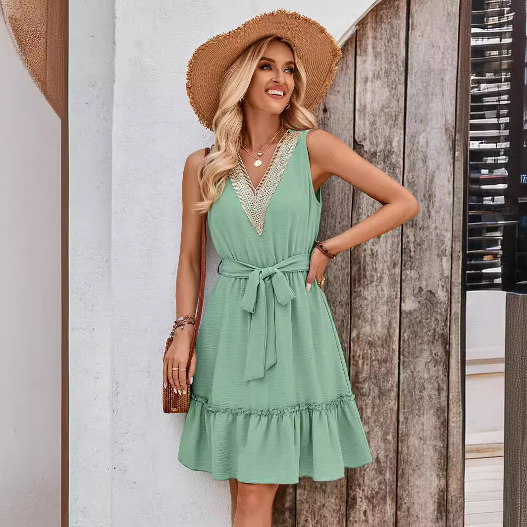 WhisperLace V-Neck Dress