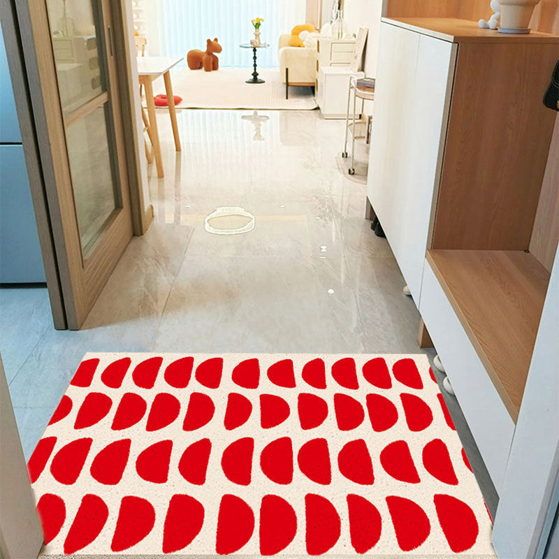 Striped Silk Ring Entrance Door Mat