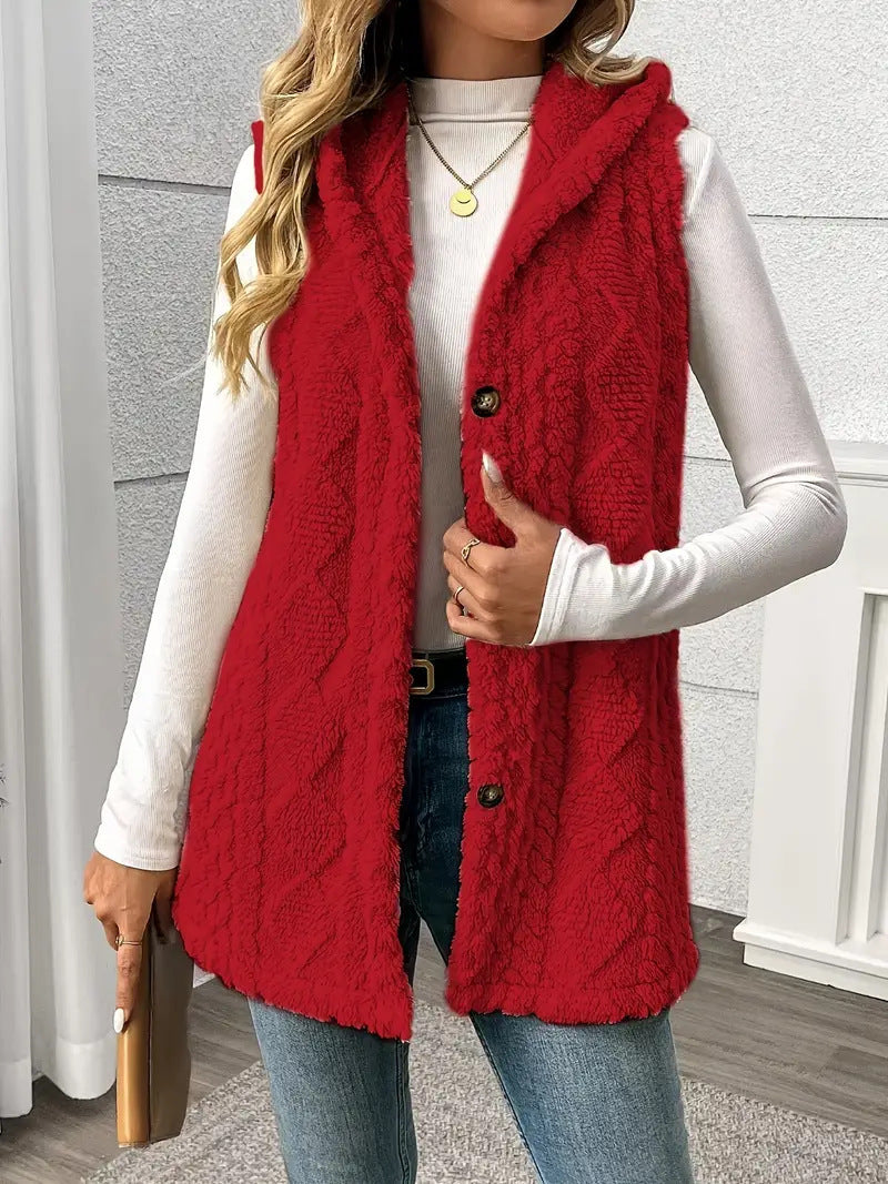 PlushHaven Reversible Hooded Vest