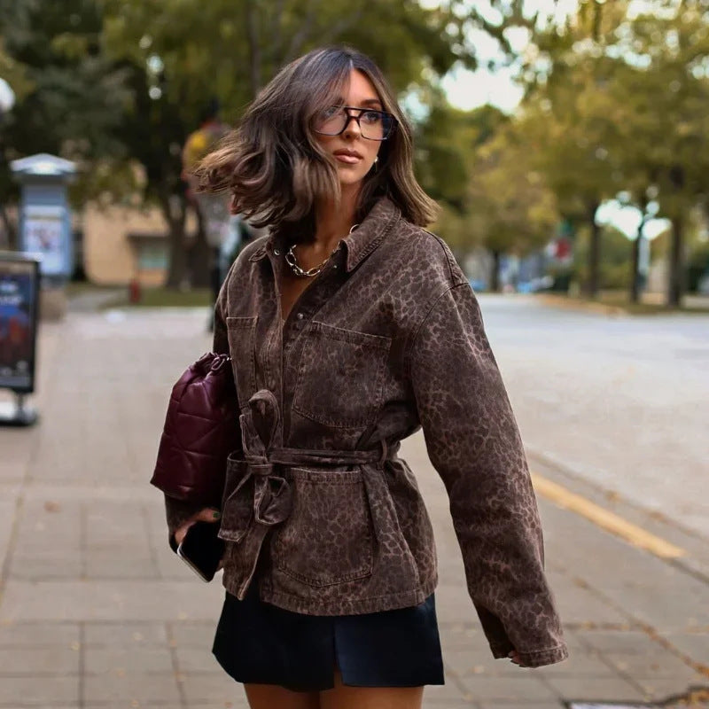 WildChic™ Printed Lapel Coat