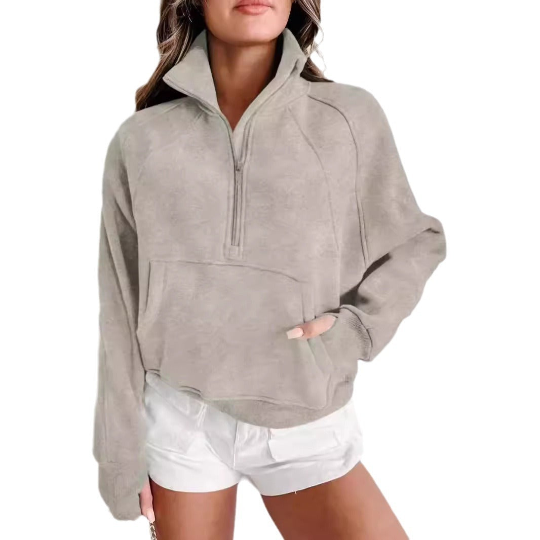 UrbanEase Stand Collar Hoodie