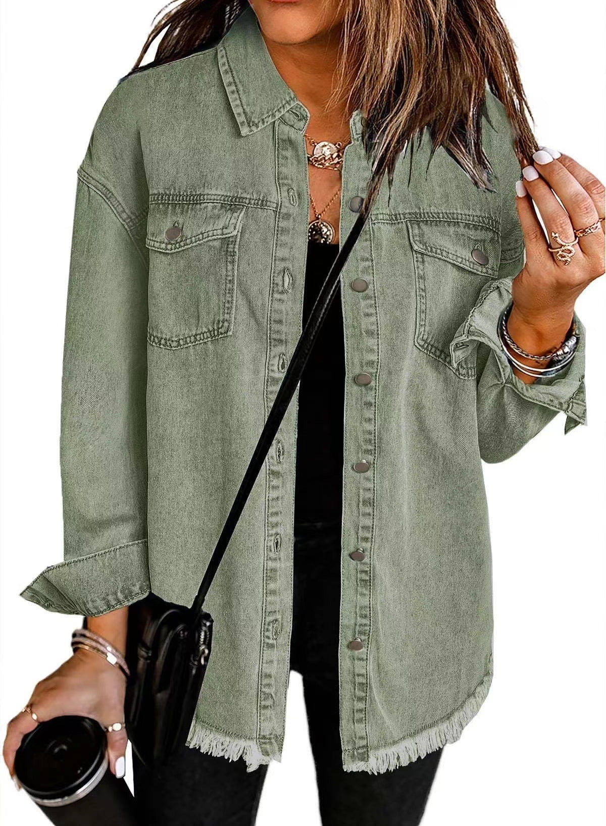 EuroEase Washed Denim Shacket