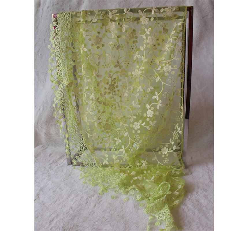Fashion Hollow Lace Rose Burnt Triangle Silk Scarf