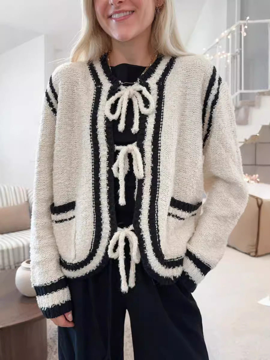 KnitEase Lace-up Pocket Coat