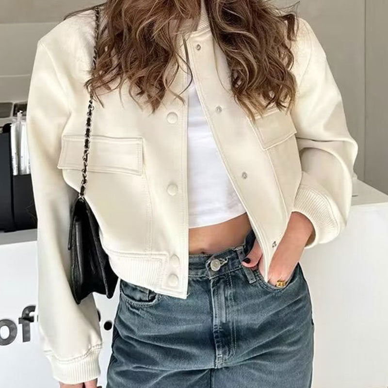UrbanEase Stand-Collar Pocket Coat