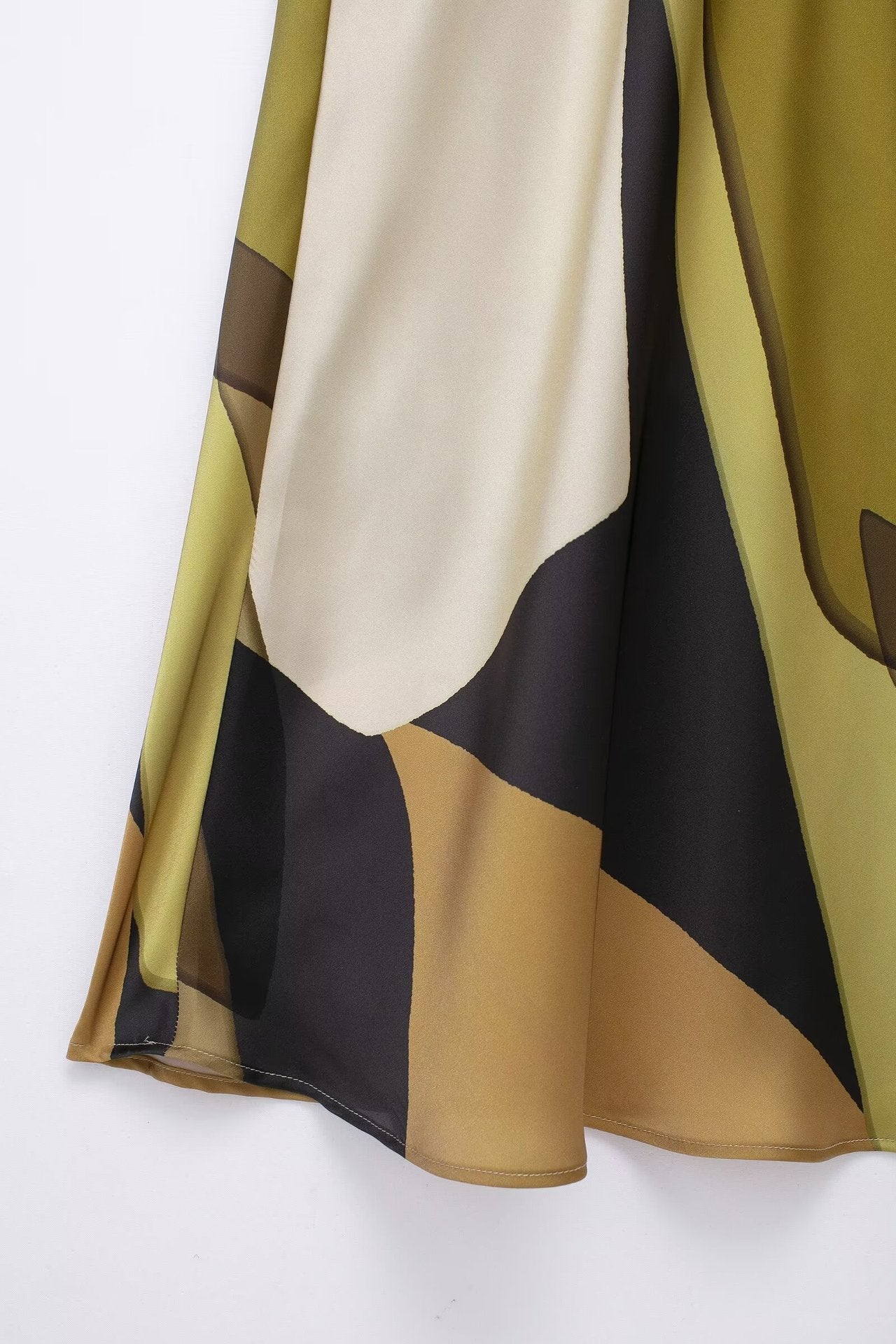 Women's Silk Satin Texture Printing Dress