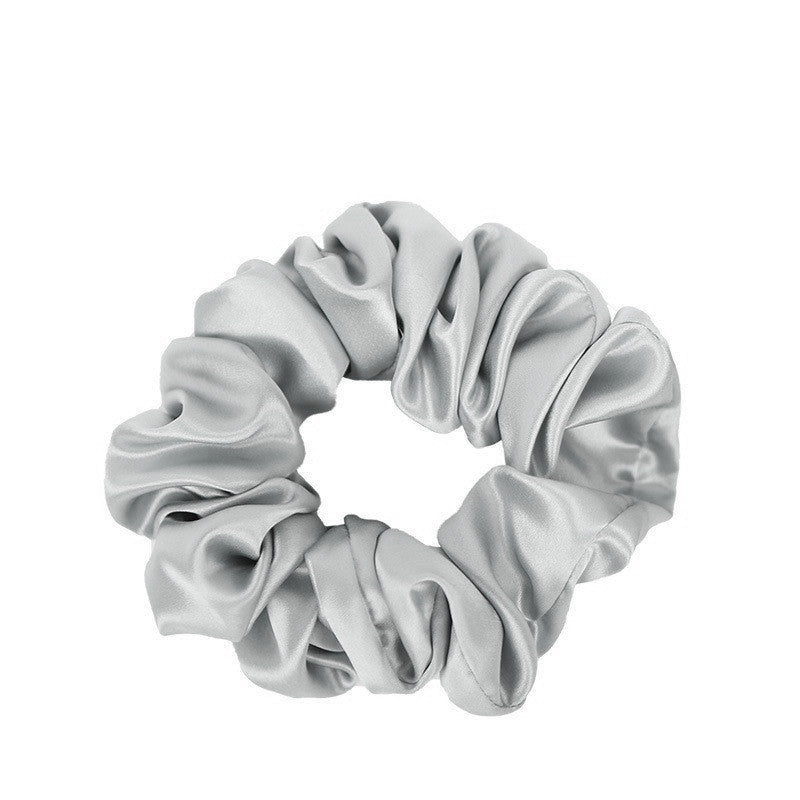 Women's Solid Shiny Silk Hair Tie Large Conditioner