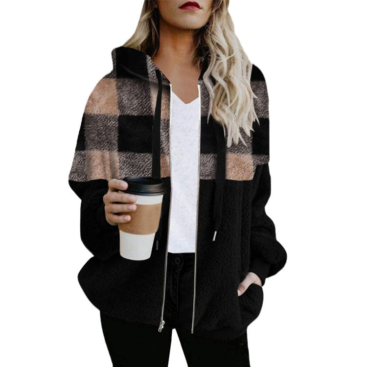 CuddlePlaid Zip Hoodie