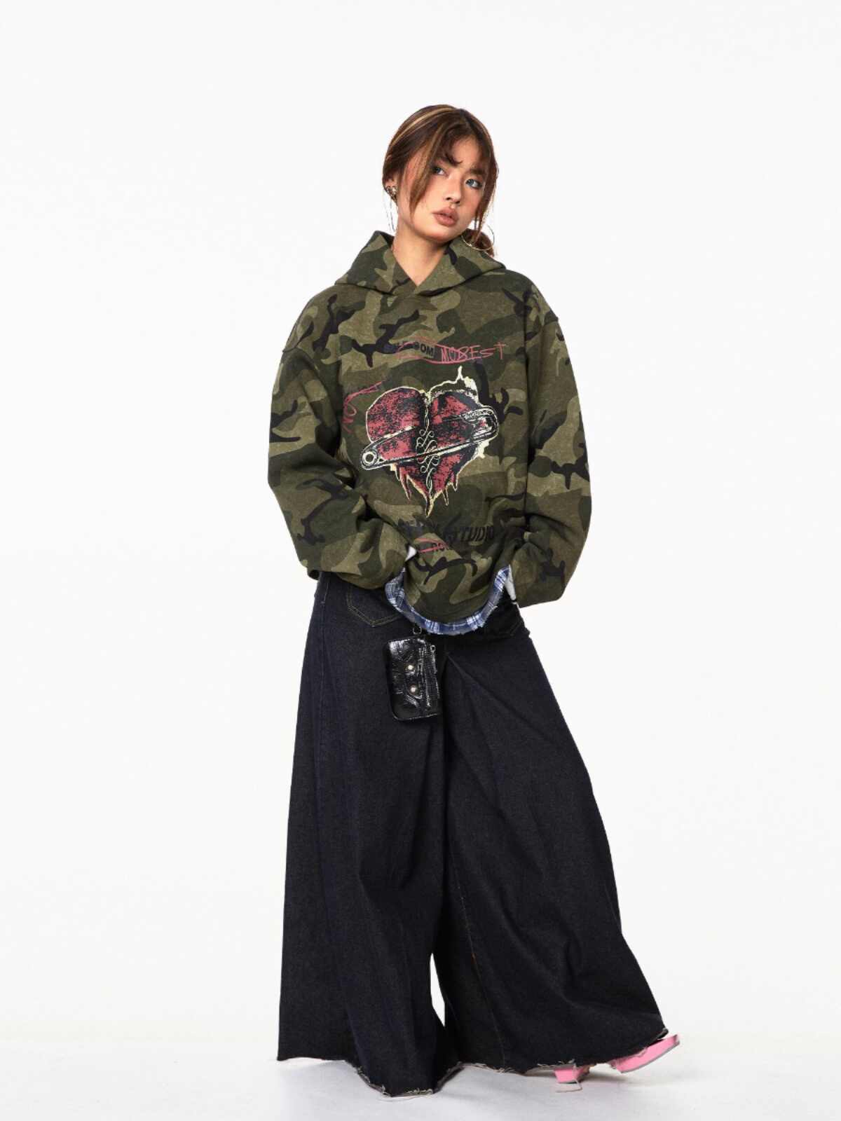VintageVibe Camo Hoodie