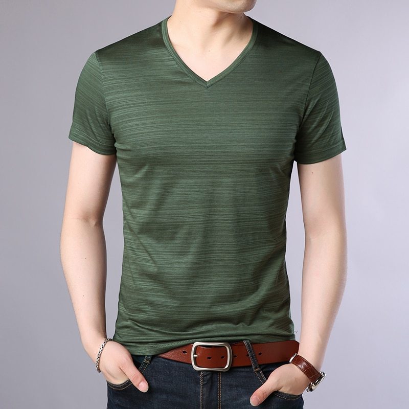 Men's loose ice silk T-shirt