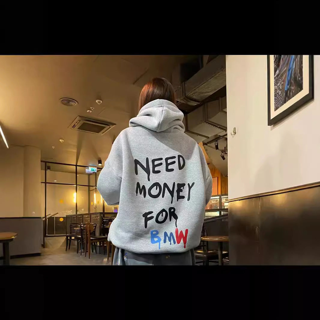 MinimalEase LetterPrint Hoodie