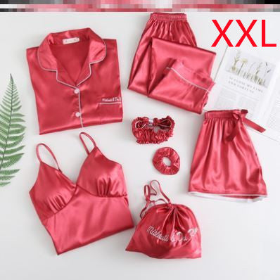Sexy seven piece set with ice silk