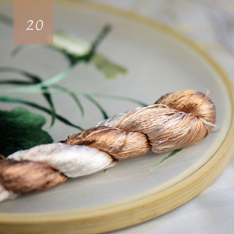 Famous Ancient Embroidery Art Silk Gradient Embroidery Line