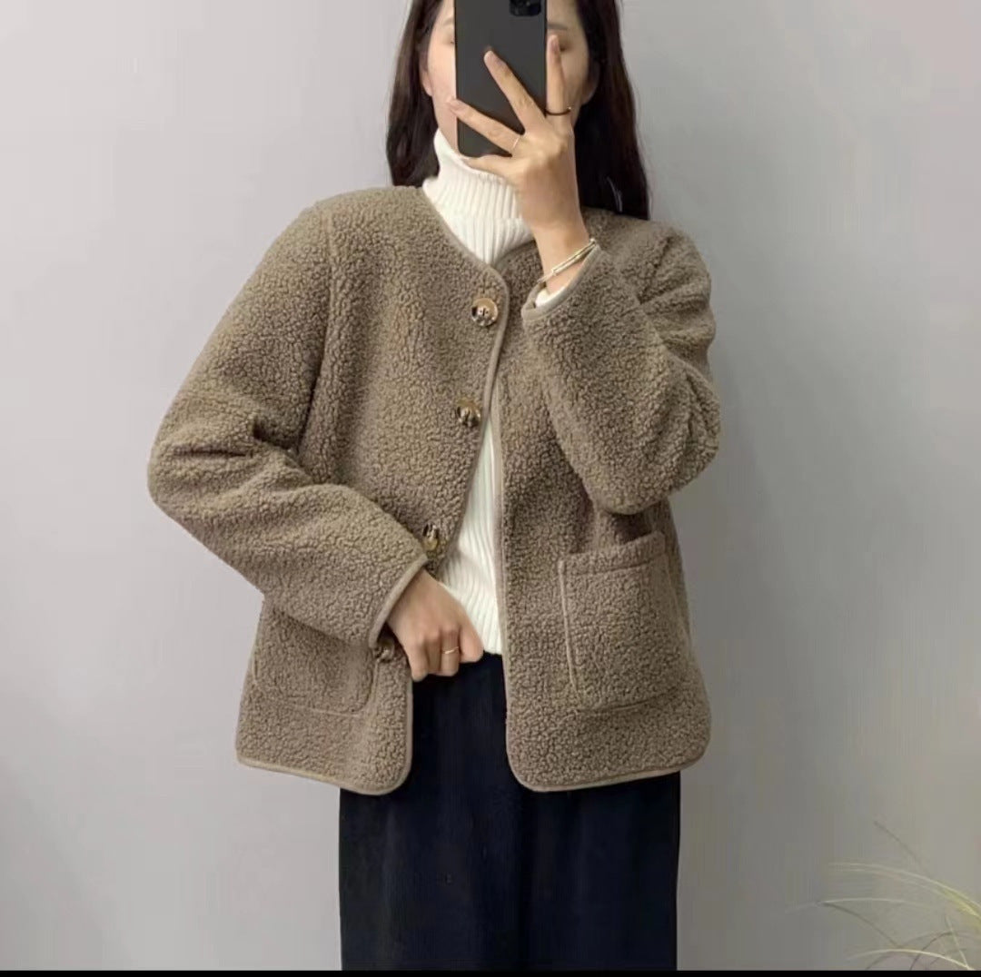 LuxeFleece Round Neck Coat