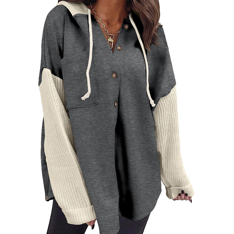 PatchMuse Knit Hoodie Jacket