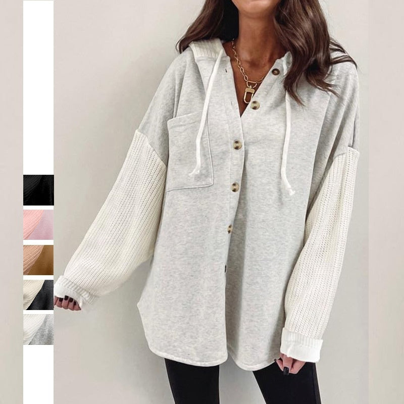 PatchMuse Knit Hoodie Jacket