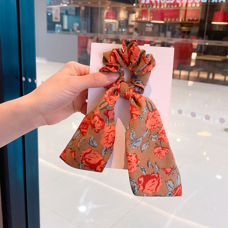 Silk Scarf Headband Women's Summer Turban Spring Tie Hair Accessories