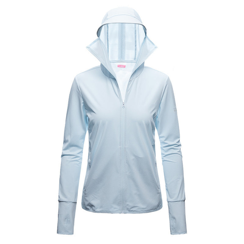 Sun Protection Clothing Women's Long Sleeve UV Protection Breathable Thin Ice Silk