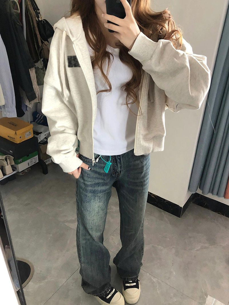 RetroZip Hooded Cardigan