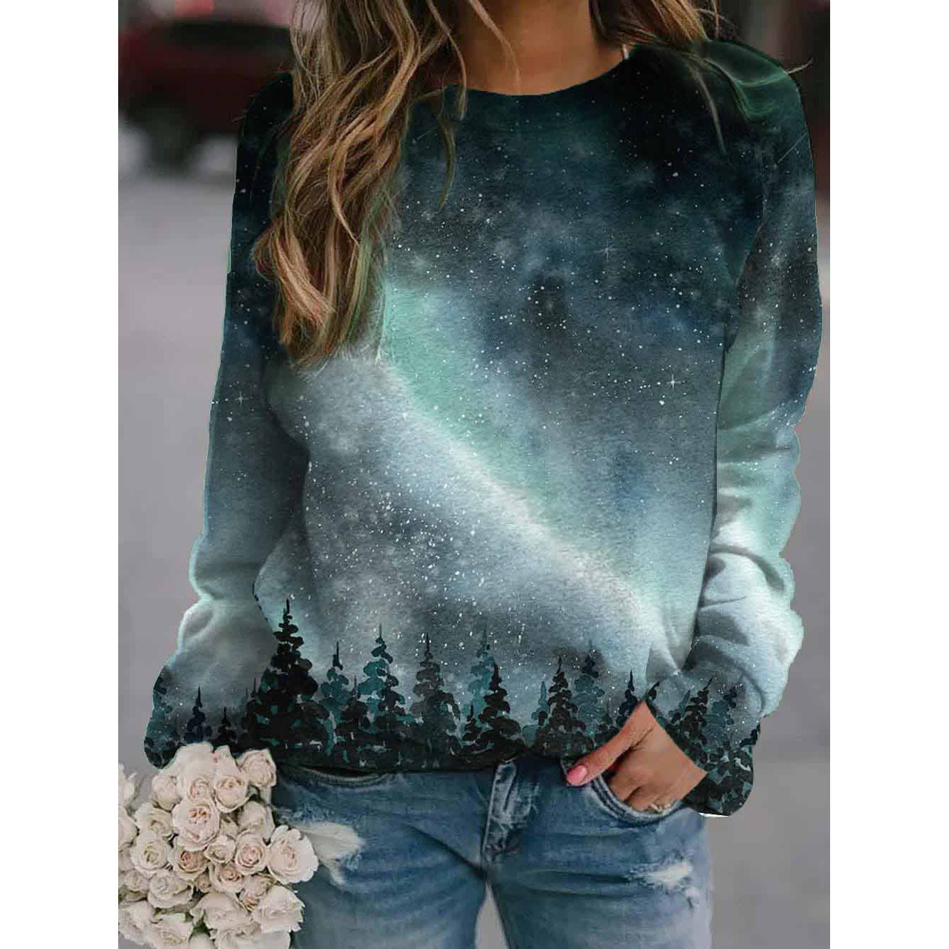 MeadowView Floral Pullover