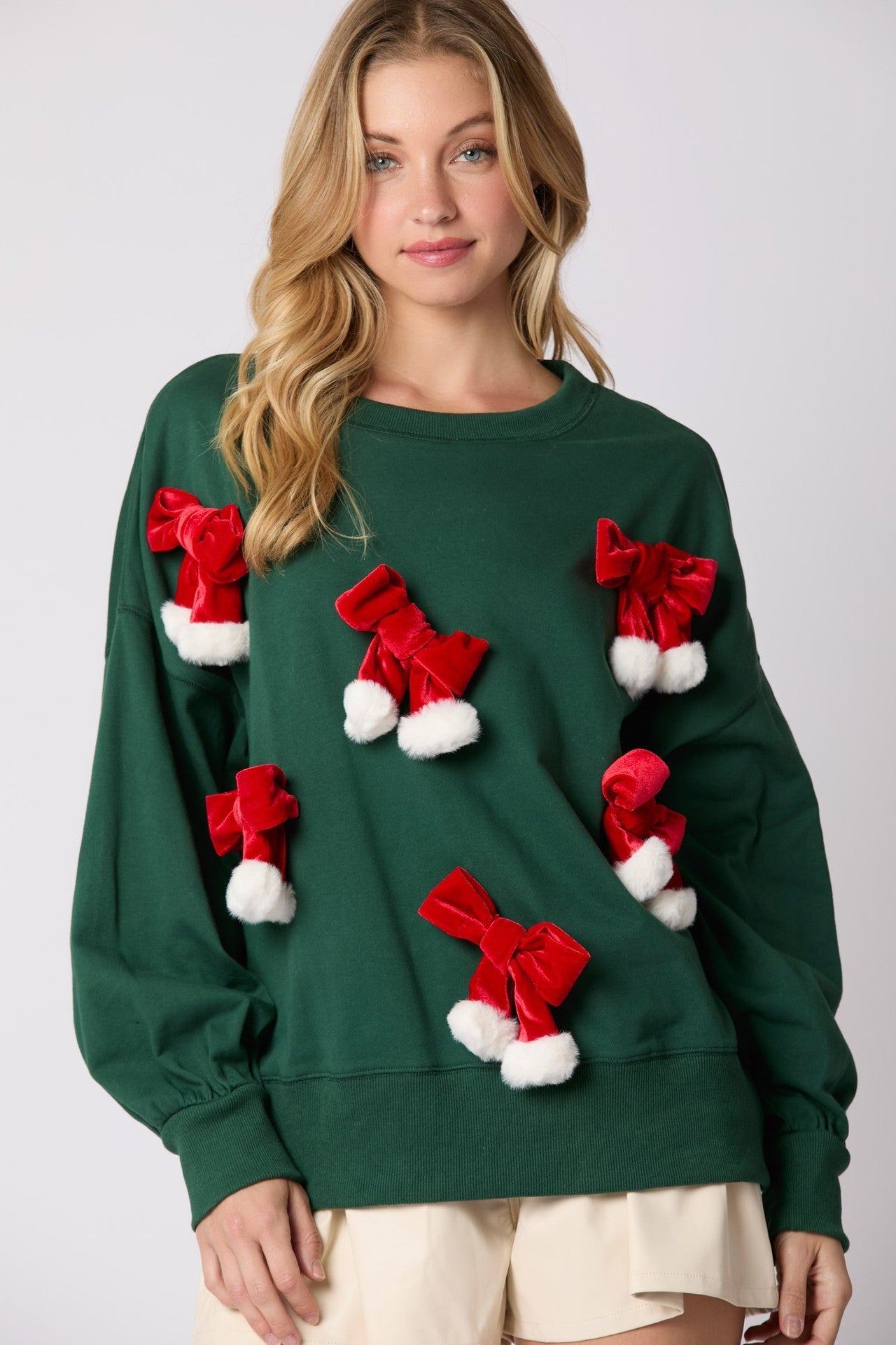FestiveBow Casual Sweatshirt