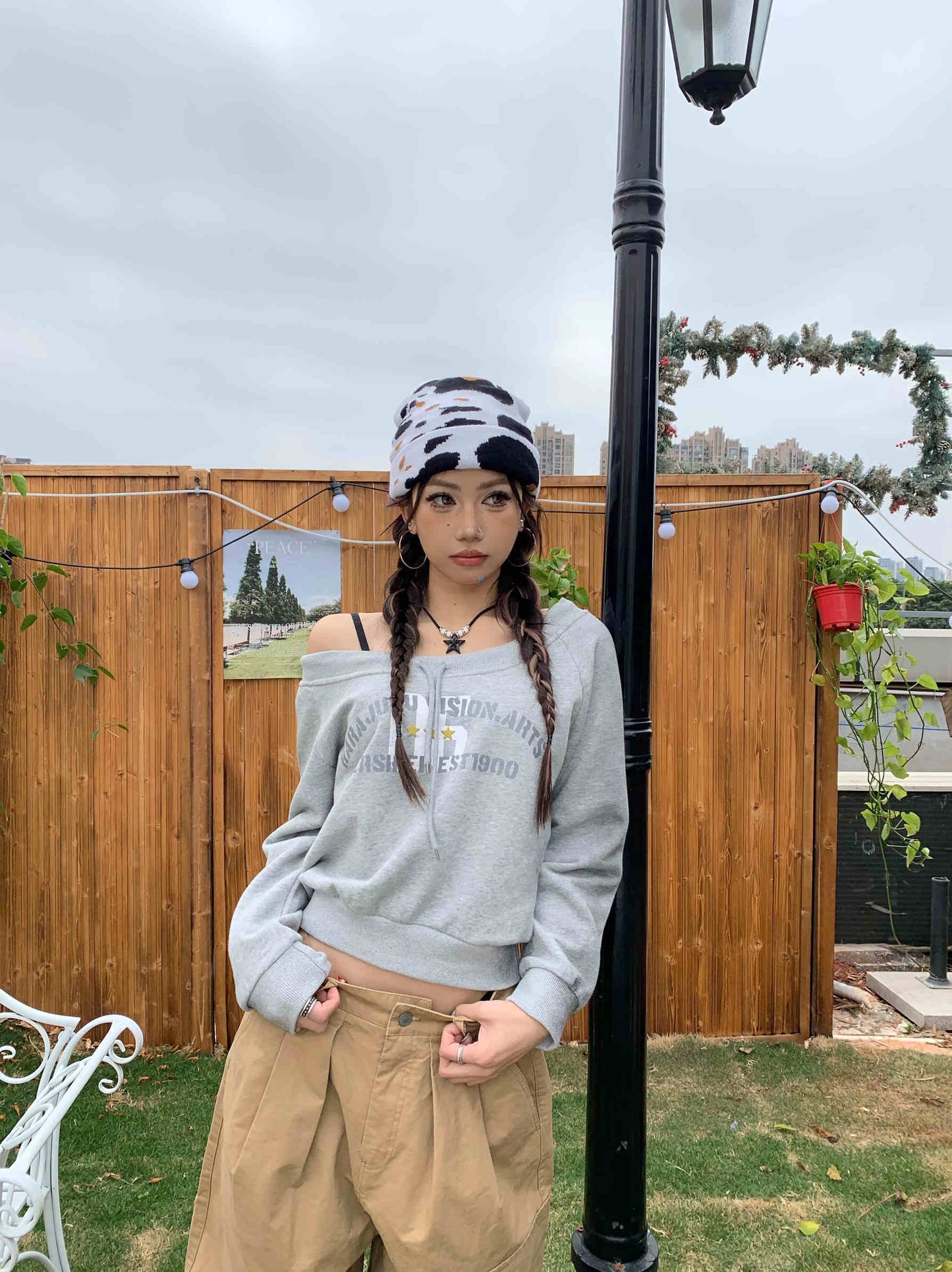RetroScript Drawcord Crew Sweatshirt