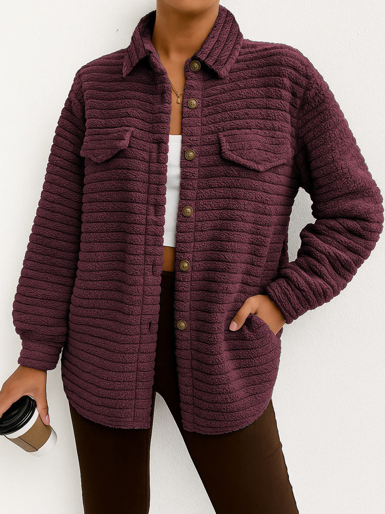 StratoPlush Lapel Cardigan