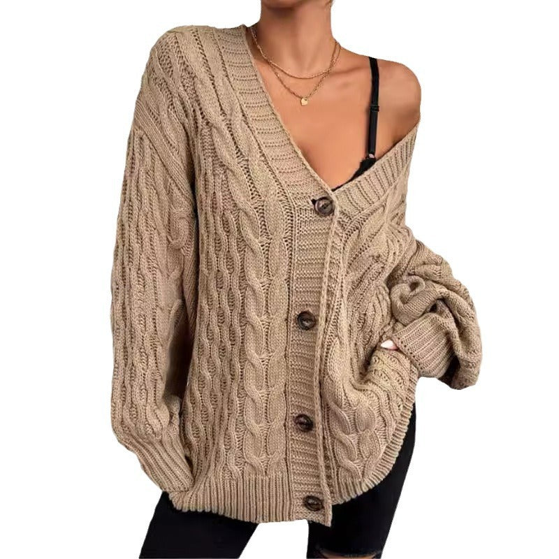 Velmira Button Knit Coat