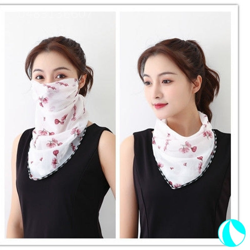 Women's UV protection summer shading silk scarf