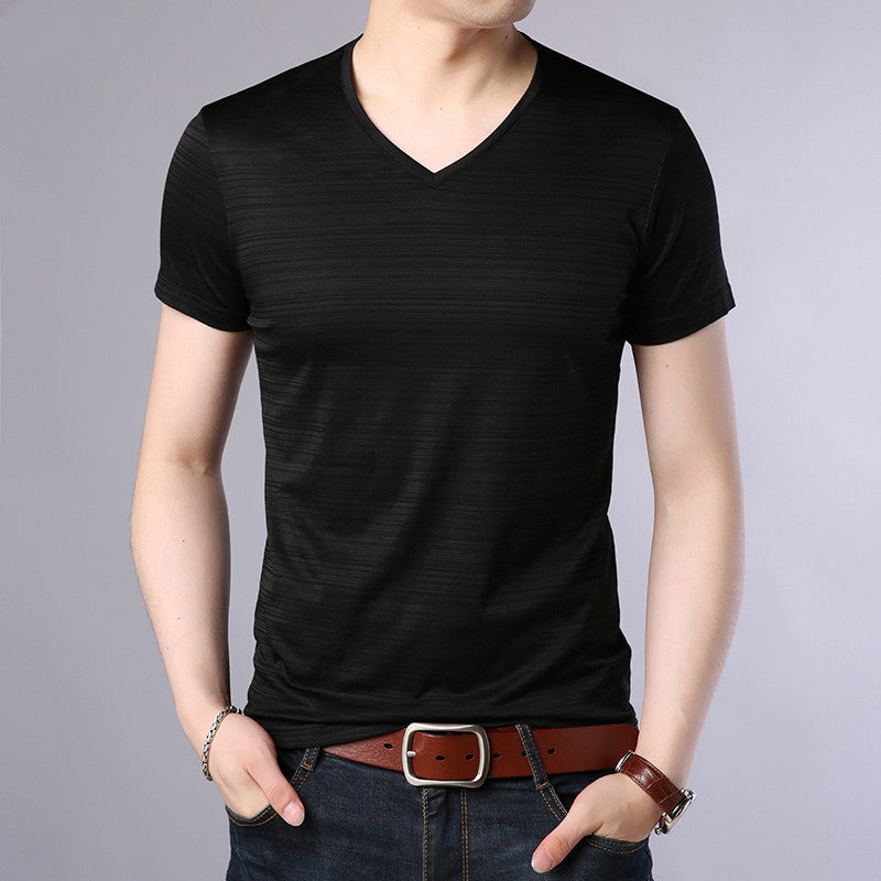 Men's loose ice silk T-shirt