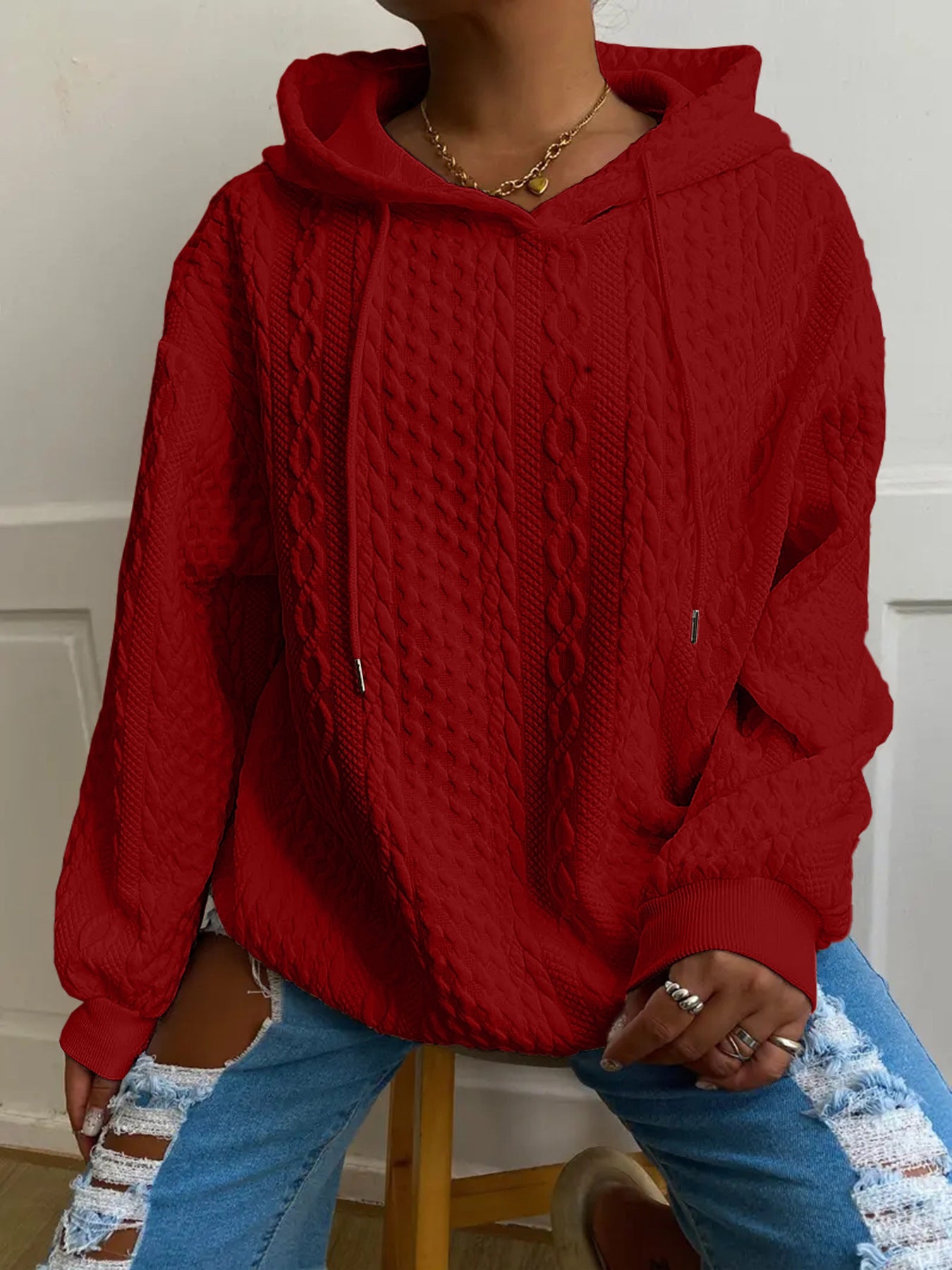 Twistella Cozy Hooded Sweater